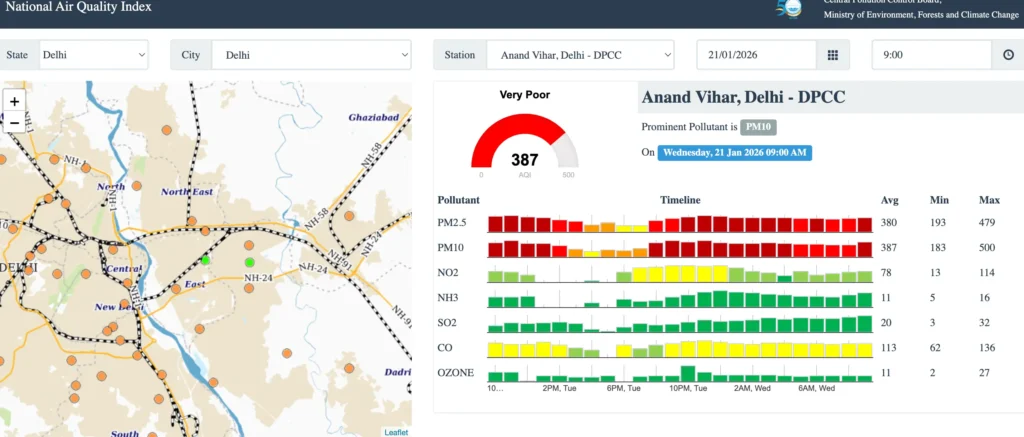 Delhi Air Quality Remains ‘Very Poor’