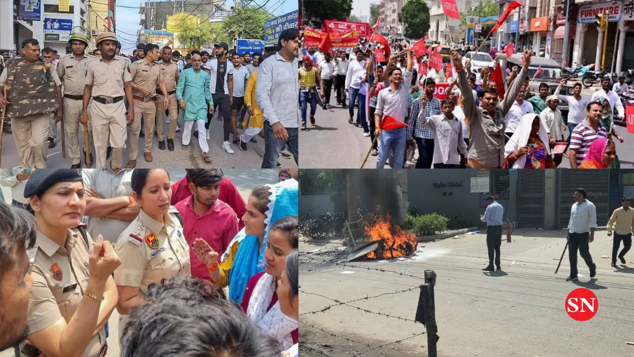 Gurugram IMT Manesar Wage Protest: Lathi Charge, 20 Injured; Vehicles Damaged