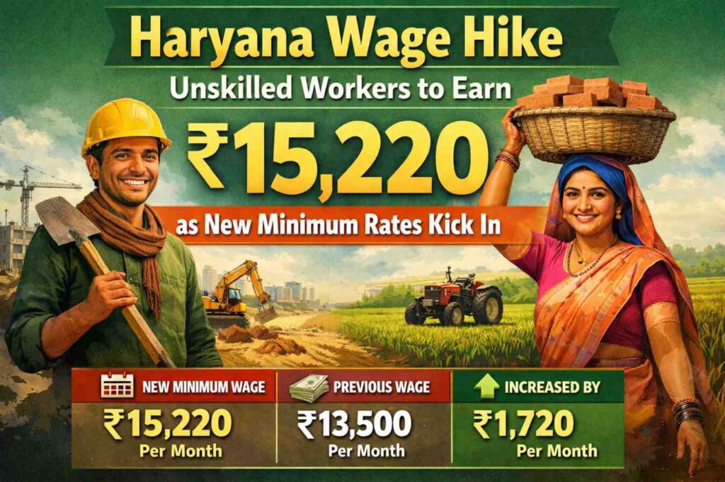 Haryana Wage Hike: Unskilled Workers to Earn Rs 15,220 as New Minimum Rates Kick In 1 Haryana wage hike